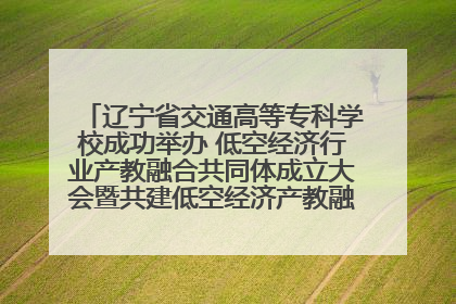 辽宁省交通高等专科学校成功举办 低空经济行业产教融合共同体成立大会暨共建低空经济产教融合新生态论坛
