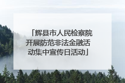 辉县市人民检察院开展防范非法金融活动集中宣传日活动
