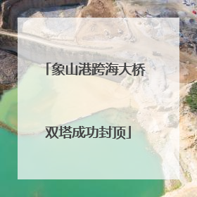 象山港跨海大桥双塔成功封顶