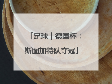 足球｜德国杯：斯图加特队夺冠
