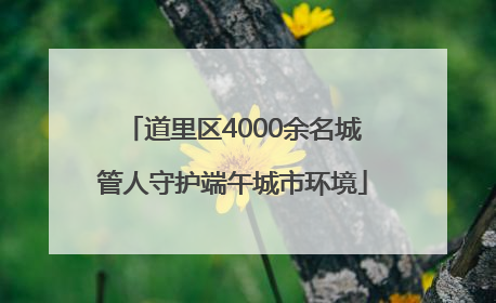 道里区4000余名城管人守护端午城市环境