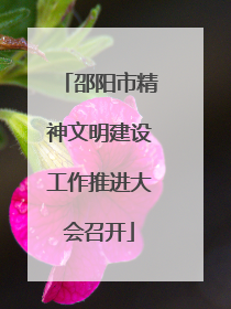 邵阳市精神文明建设工作推进大会召开