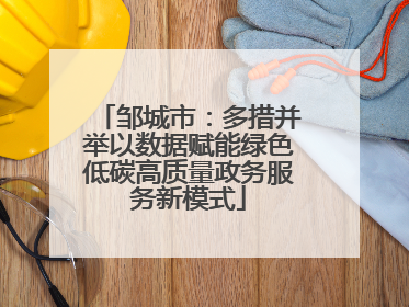 邹城市：多措并举以数据赋能绿色低碳高质量政务服务新模式