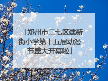 郑州市二七区建新街小学第十五届动漫节盛大开幕啦