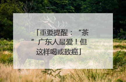 重要提醒：“茶”广东人最爱！但这样喝或致癌