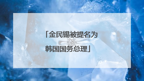 金民锡被提名为韩国国务总理