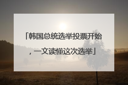 韩国总统选举投票开始，一文读懂这次选举