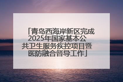 青岛西海岸新区完成2025年国家基本公共卫生服务疾控项目暨医防融合督导工作