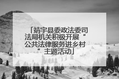 靖宇县委政法委司法局机关积极开展“公共法律服务进乡村”主题活动