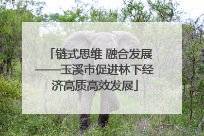 链式思维 融合发展——玉溪市促进林下经济高质高效发展