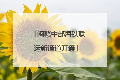 闽赣中部海铁联运新通道开通