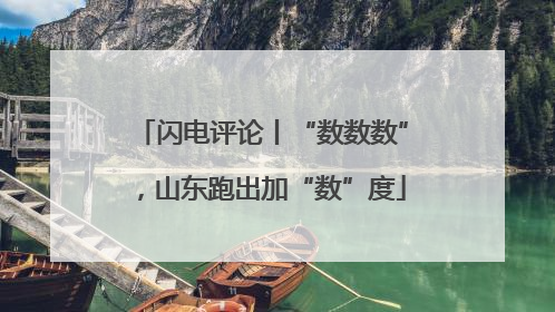 闪电评论丨“数数数”，山东跑出加“数”度