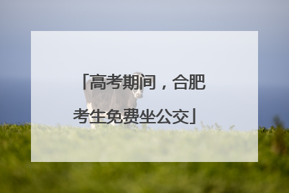 高考期间，合肥考生免费坐公交