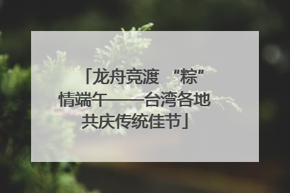 龙舟竞渡 “粽”情端午——台湾各地共庆传统佳节