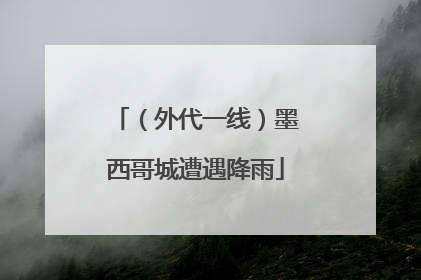 （外代一线）墨西哥城遭遇降雨