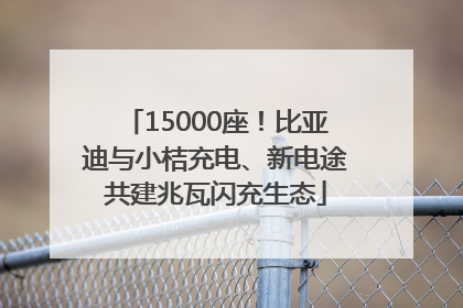 15000座！比亚迪与小桔充电、新电途共建兆瓦闪充生态