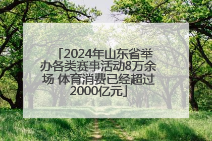 2024年山东省举办各类赛事活动8万余场 体育消费已经超过2000亿元