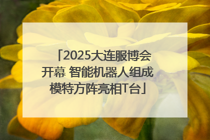 2025大连服博会开幕 智能机器人组成模特方阵亮相T台