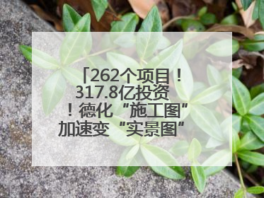 262个项目！317.8亿投资！德化“施工图”加速变“实景图”，现场燃爆了！