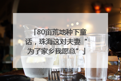 80亩荒地种下童话，珠海这对夫妻“为了家乡我愿意”